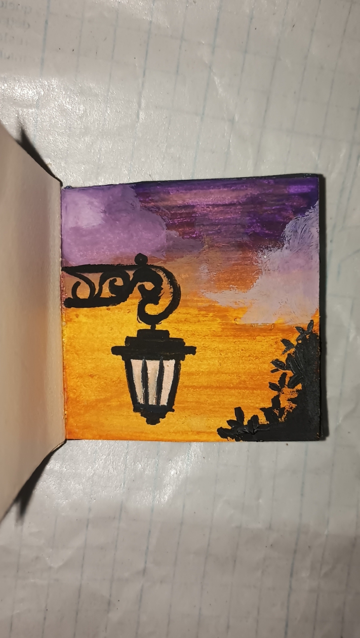 Sunset lamp painting 